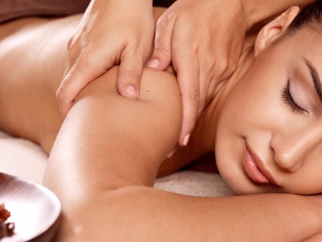 Young woman having a relaxing massage